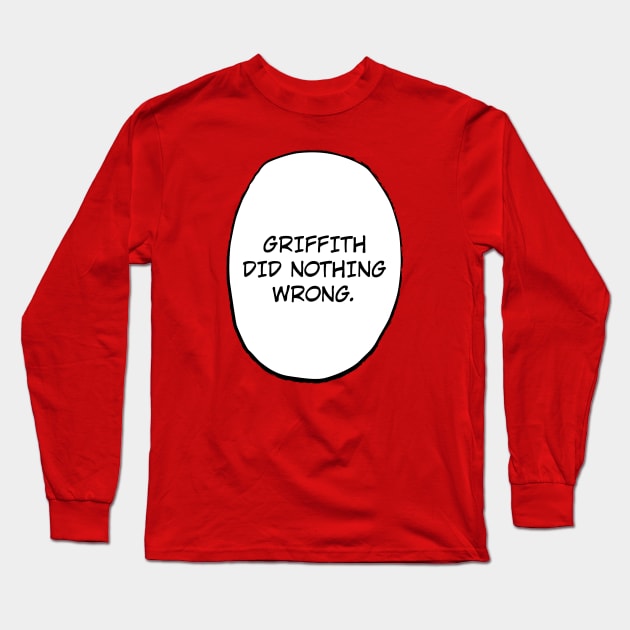 Griffith did nothing wrong Long Sleeve T-Shirt by demonigote